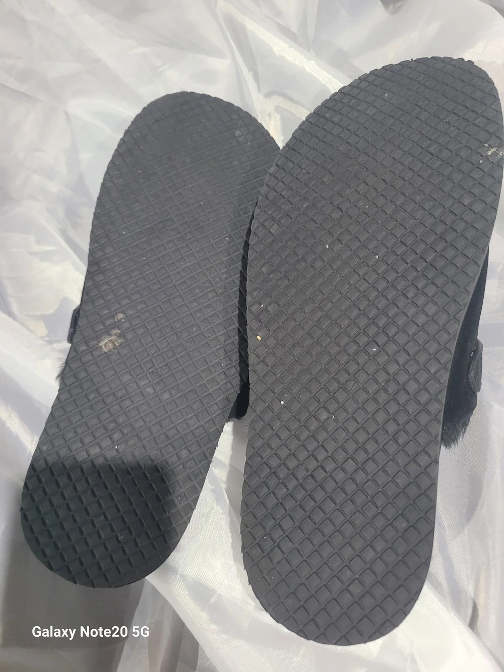 Kurt Geiger London Black Suede Faux Fur Lined Mule Slippers Size 47